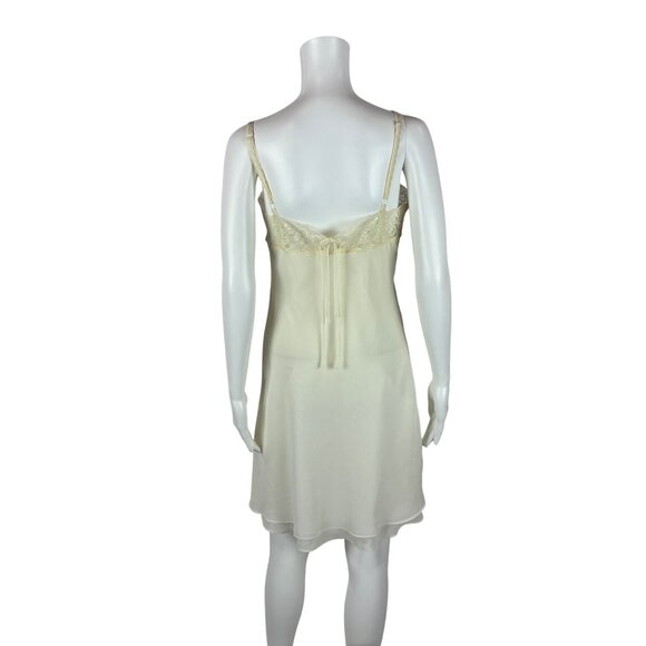 Lord & Taylor Slip Dress Women's Extra Small Cream Vintage Style Lace Lingerie - Picture 7 of 10